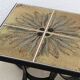 Vintage coffee table, wrought iron and ceramic