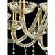 Imperial Gold "Curls" Murano Glass Venetian Chandelier