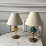 Pair of vintage murano glass lamp