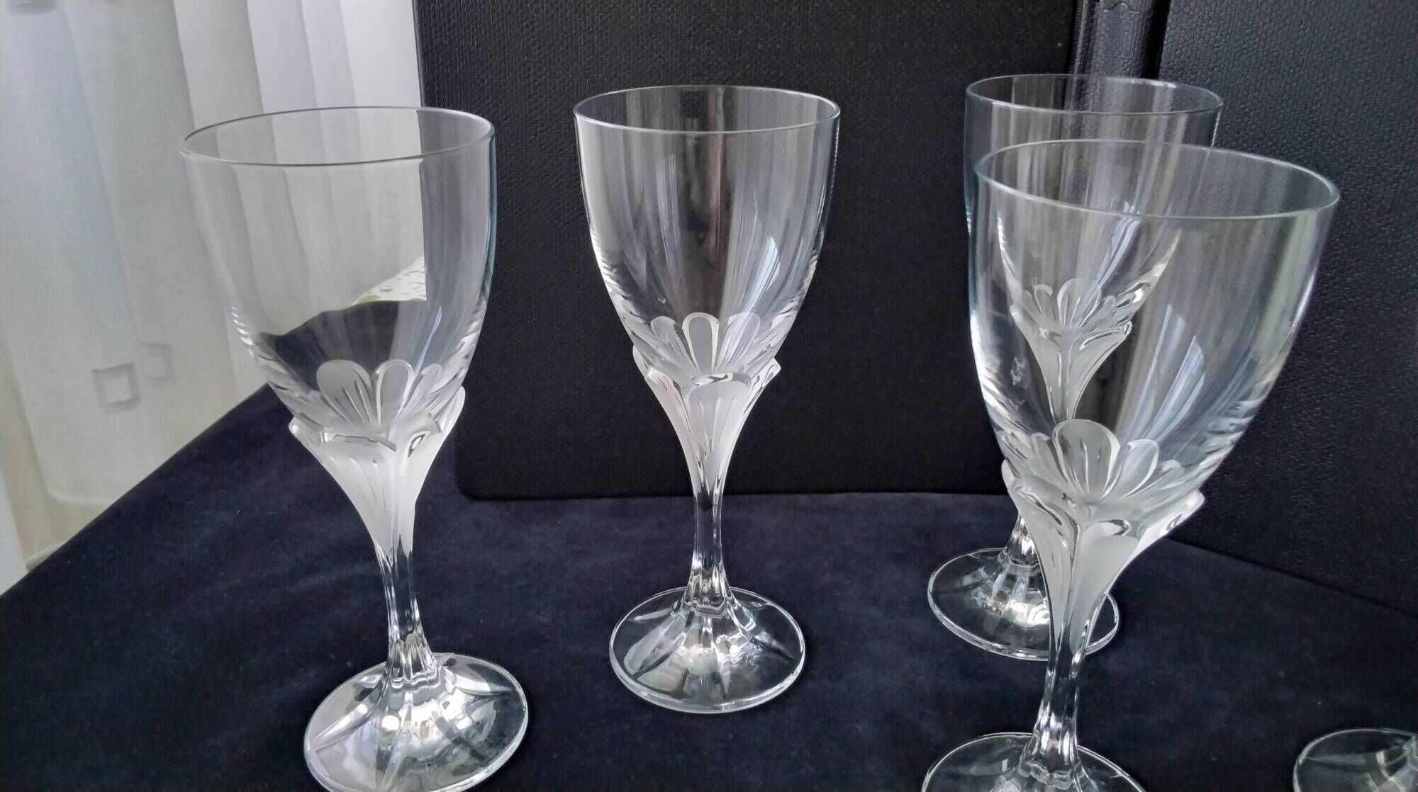 6 water glasses or large wine glasses in Cristal d'Arques Model Granville