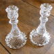 Set of 2 torches candle holders crystal Baccarat model Bamboo