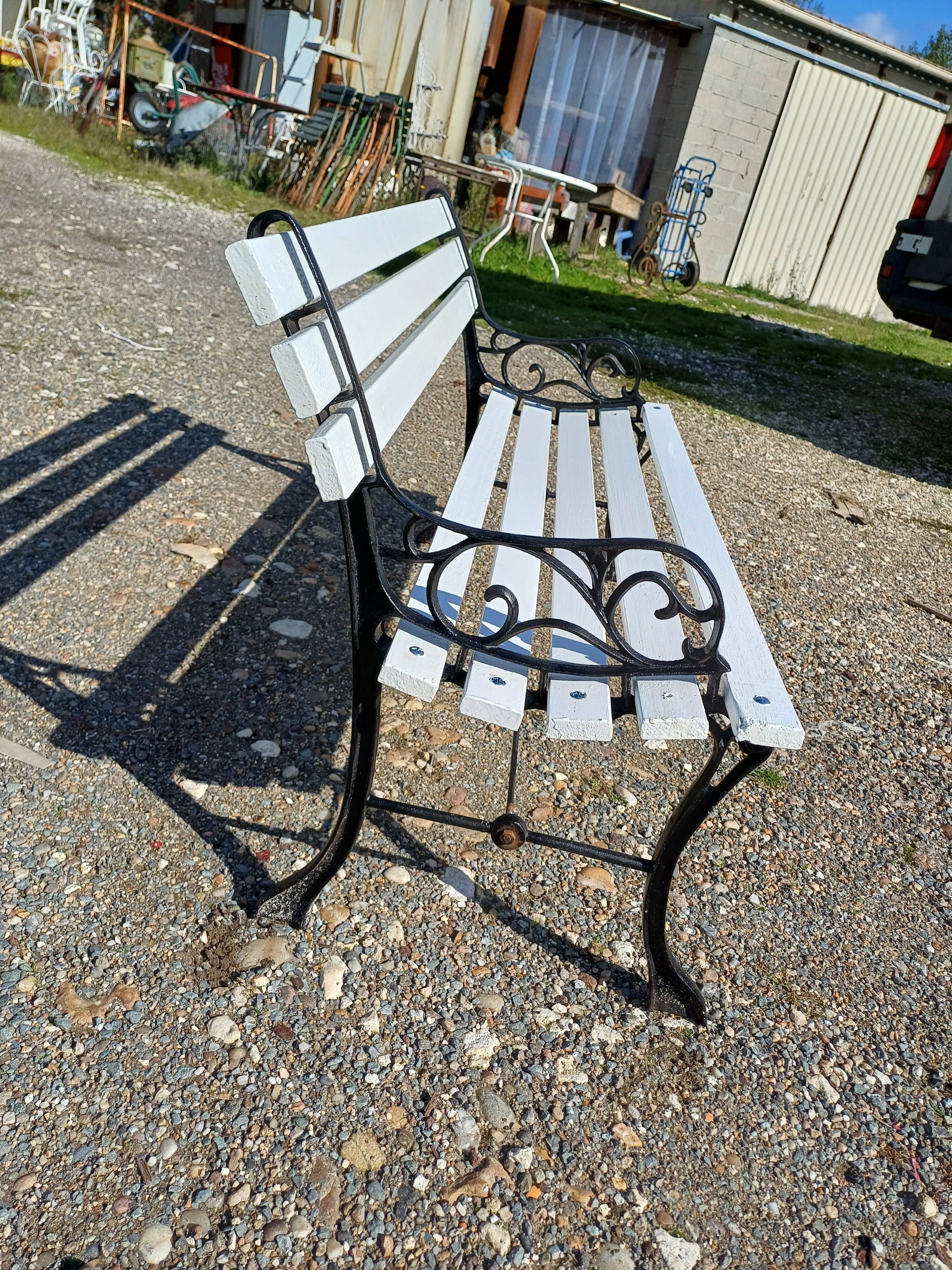1900 Cast Iron and Wood Bench