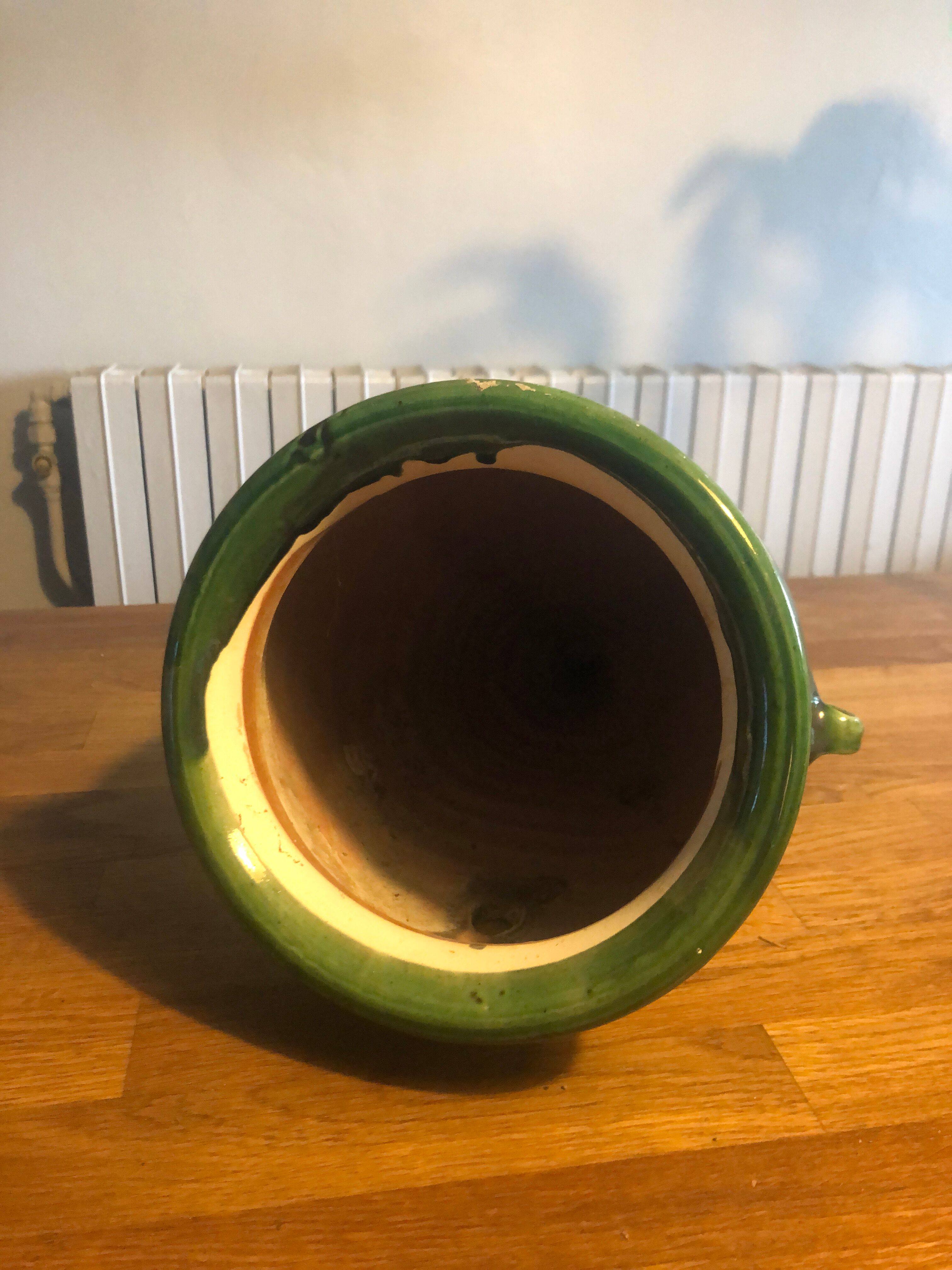 Glazed terracotta wall jar