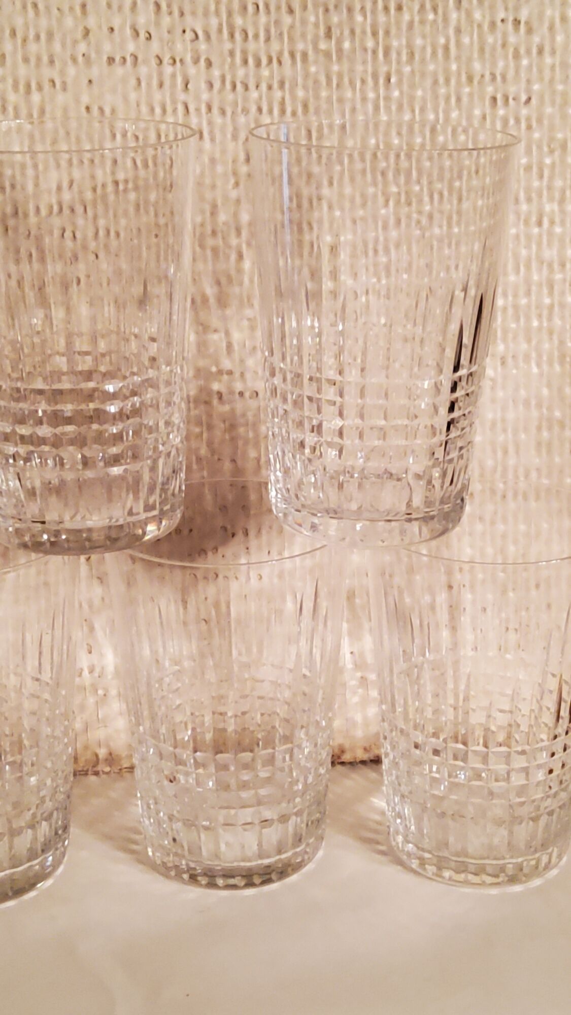 Set of 5 crystal glasses of Baccarat model Nancy