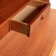 Swedish teak bookcase with writing desk, 1960s