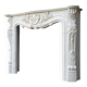 Louis XV Style Fireplace in Carrara Marble, Circa 1980