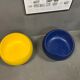 Paire de ball chairs yellow & blue