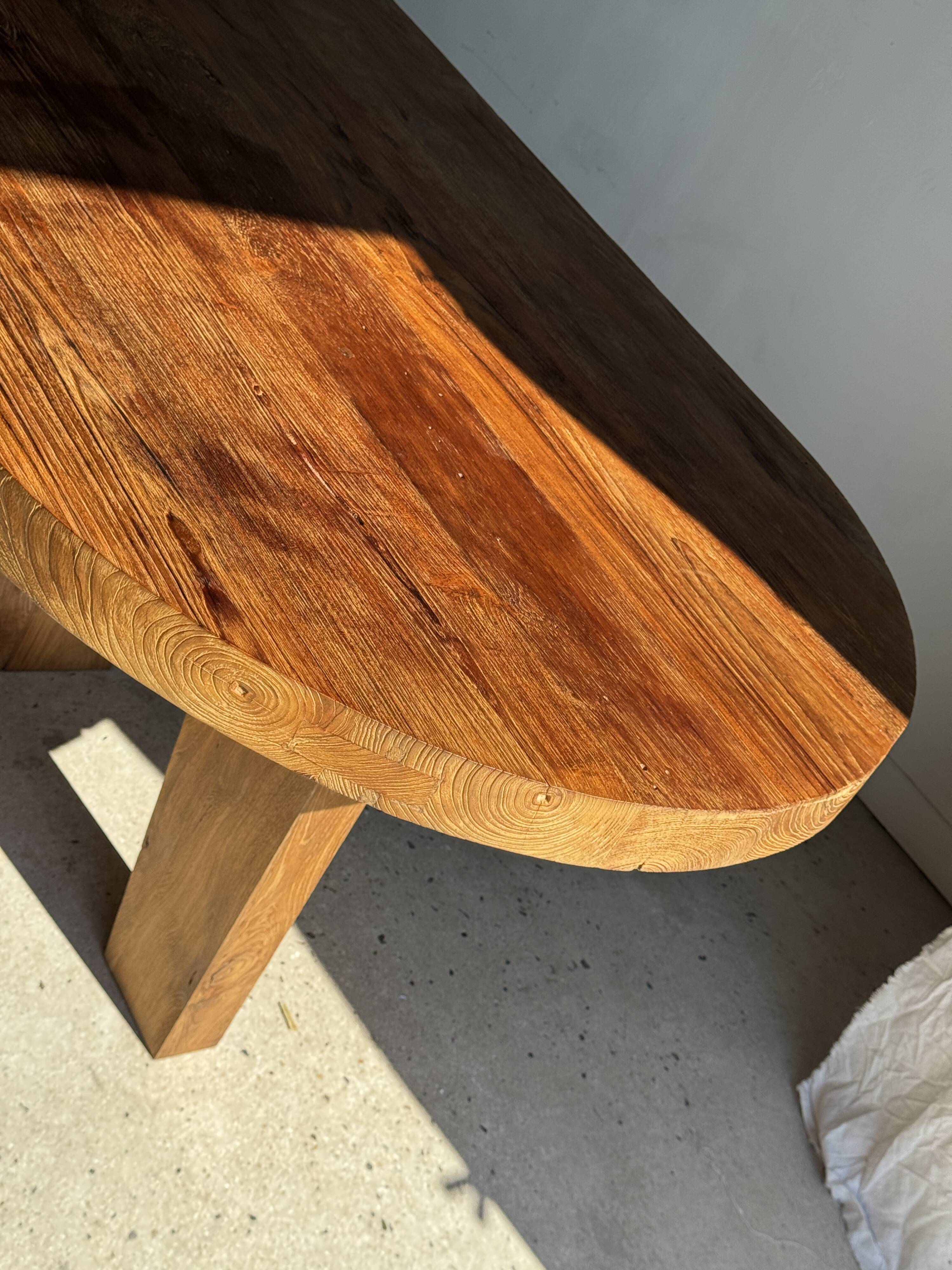 Immense solid teak table 2.10m x 1m