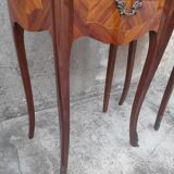 Pair of Louis XV style bedside tables in Marquetry