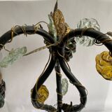 Large grape cluster lamp, Murano glass, 1950.