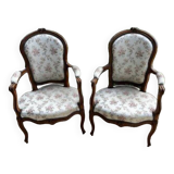 Pair of period Louis XV convertible armchairs