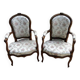 Paire de fauteuils cabriolet Louis XV d'époque