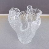 Folded glass vase 1970