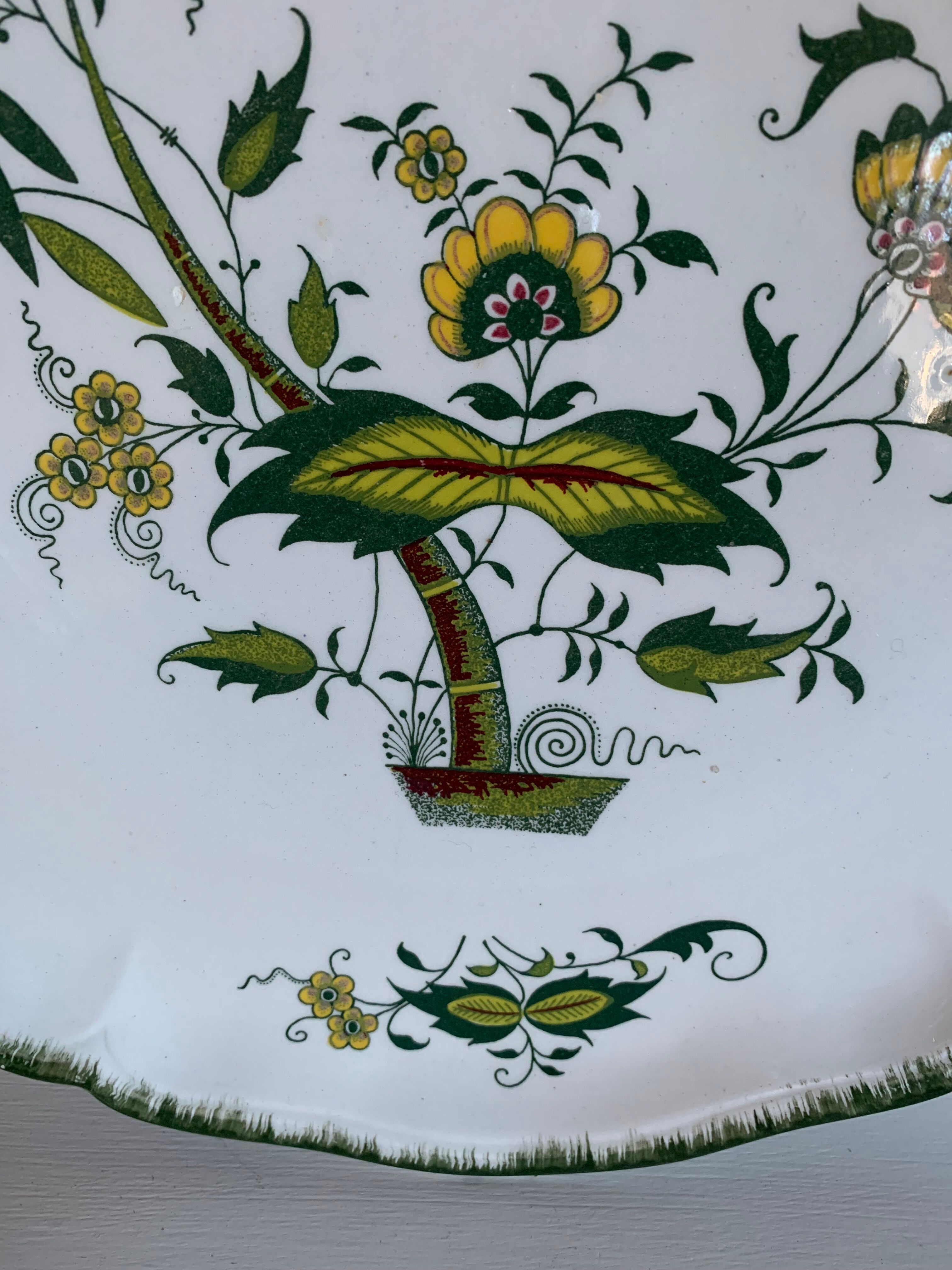 Large earthenware dish Digoin Sarreguemines