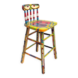 Painted wooden high chair