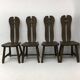 Set of 4 Belgian Brutalist Dining Chairs from De Puydt, 1970’s