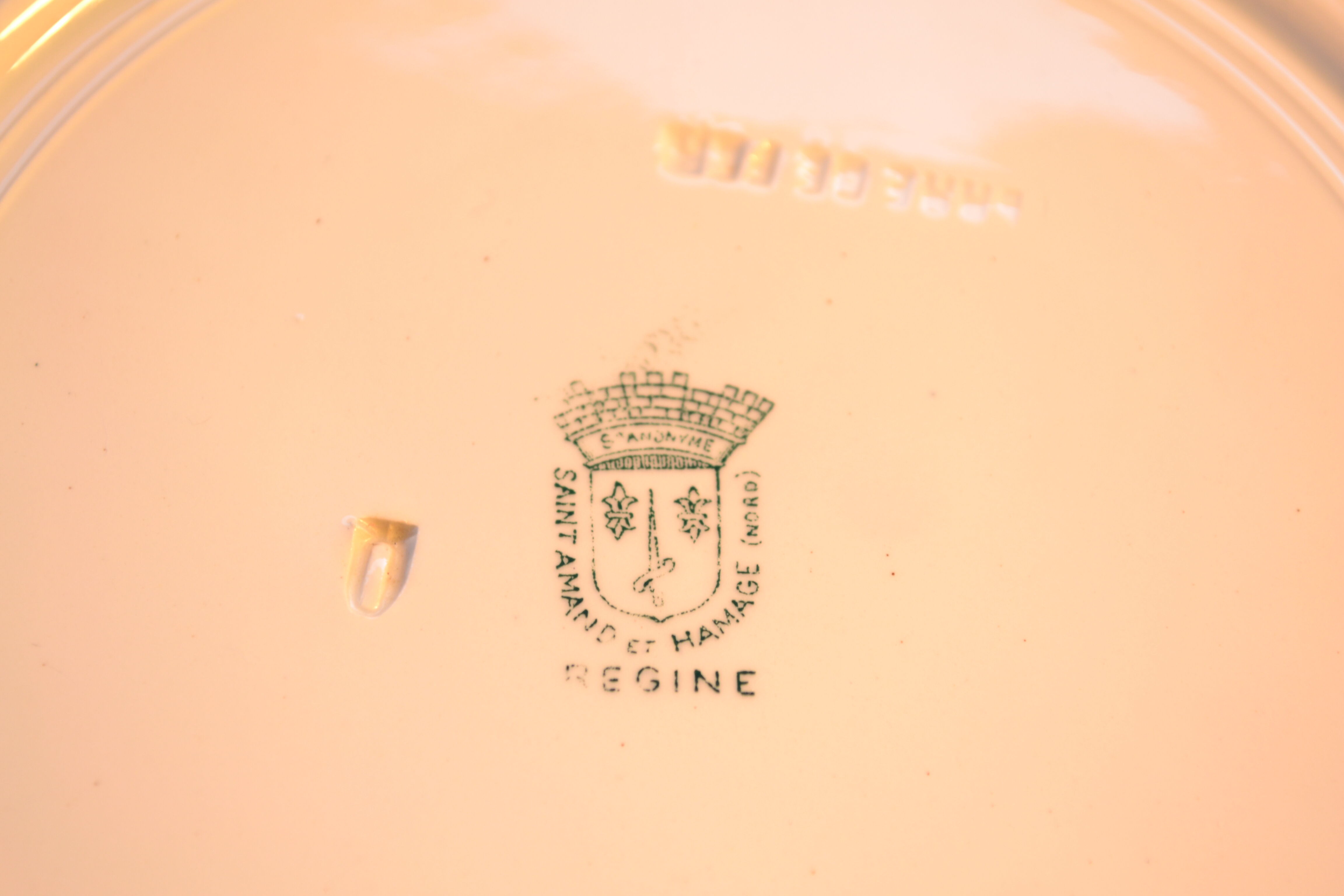 Set of 5 plates Earth iron décor Honeysuckle