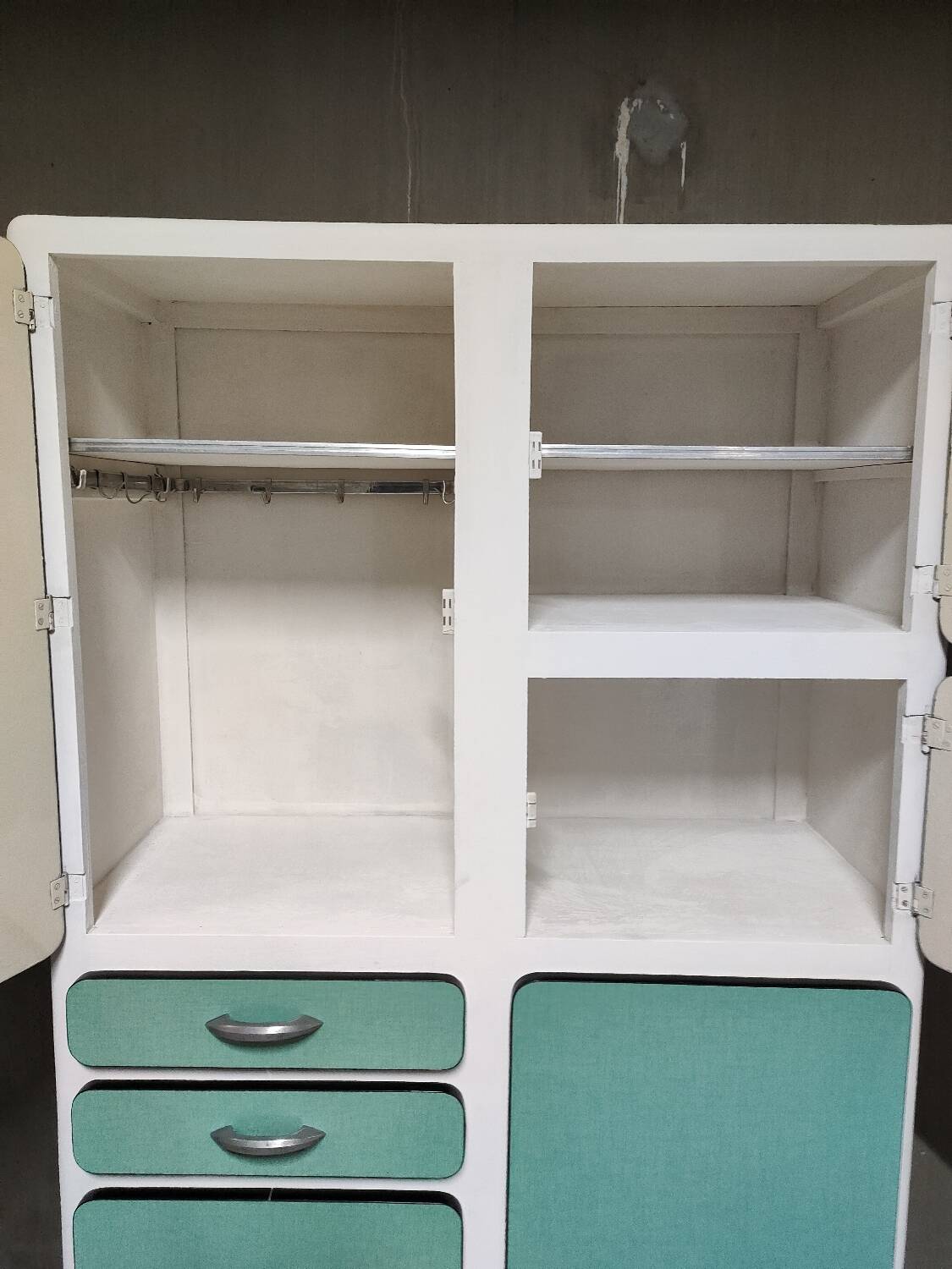 Green Formica cupboard or sideboard - 1960s
