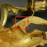 Pair of large Louis XV style 19th century caryatid wall lights - bronze