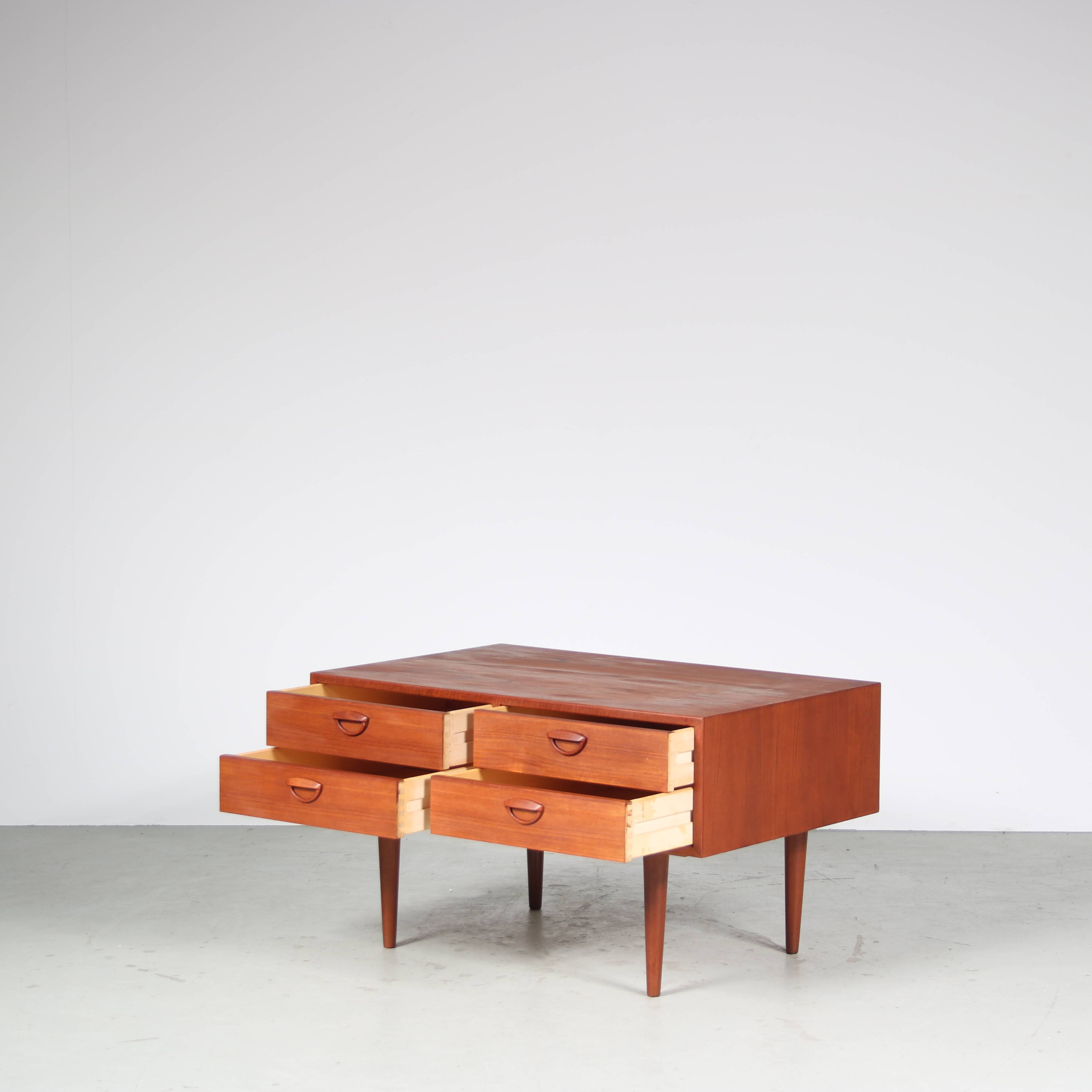 1960s Drawer cabinet by Kai Kristiansen for Feldballes Mobelfabrik, Denmark