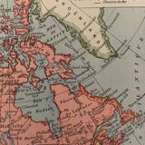 Lithograph and map of Canada from 1922