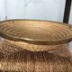 Straw and brass basket