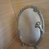 Miroir de table femme petite statue