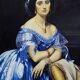 D’apres Ingres.portrait de la princesse de Broglie.huile sur toile encadrée .135x105 cm