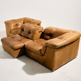 Modular leather sofa, set of 3
