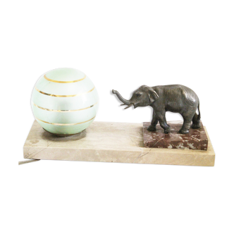 Elephant art deco marble lamp