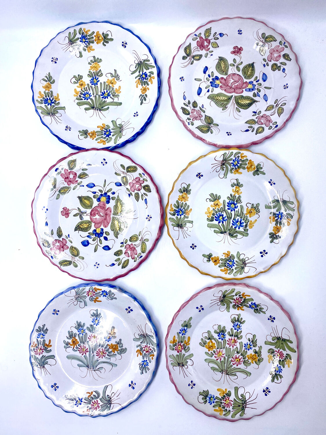 6 vintage plates Martres Tolosane Jodra Noirmoutier