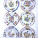 6 vintage plates Martres Tolosane Jodra Noirmoutier