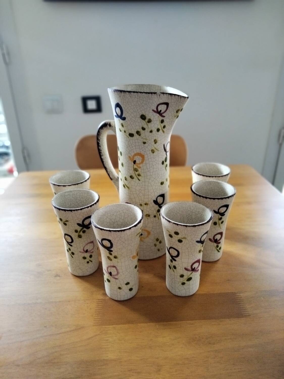 Vintage "Gladys" ceramic orangeade set