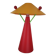 R and M Coudert mushroom lamp 45 cm 80-90 style