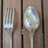 Ercuis silver plated fork and spoon set 84g