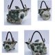 Vintage enamelled earthenware shell decor teapot