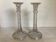 Pair of antique moulded glass candlesticks