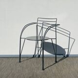 Pair of 'Silver Moon' chairs by Pascal Mourgue - Fermob. Vintage 80s.