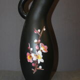 Set Of Three Ceramics By Giraud in Vallauris Apple Blossoms