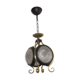 Suspension des annèes 50-60 en verre et metal