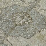 Overdyed Wool Vintage Handmade Carved Rug 173 cm x 272 cm