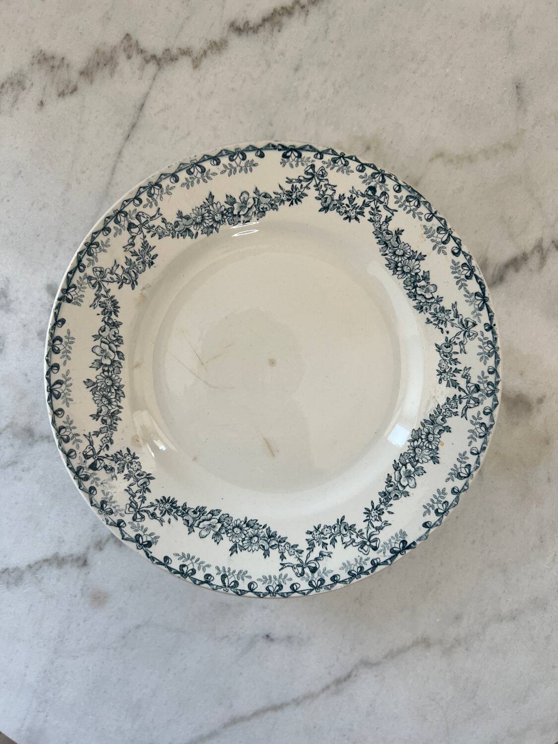 Set of 9 Longwy Earthenware Dinner Plates - Marie-Thérèse Model