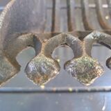 Antique cast iron log holder/ember holder for fireplace