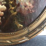 Oil on canvas Glycine branch