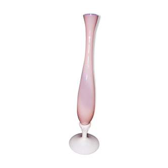Vase soliflor opaline rose Italie