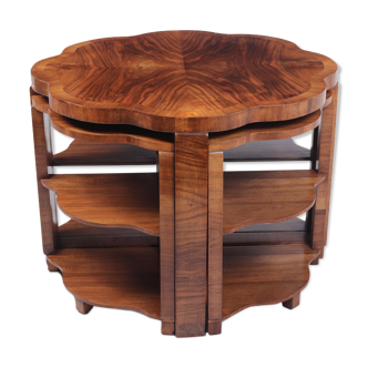 Art deco walnut pull our tables 1930