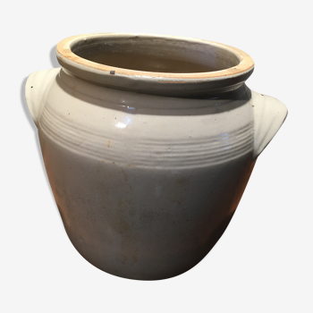 Enamelled sandstone pot with handles Ø 36