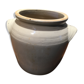 Enamelled sandstone pot with handles Ø 36