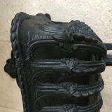 Cast iron fireplace cradle log holder