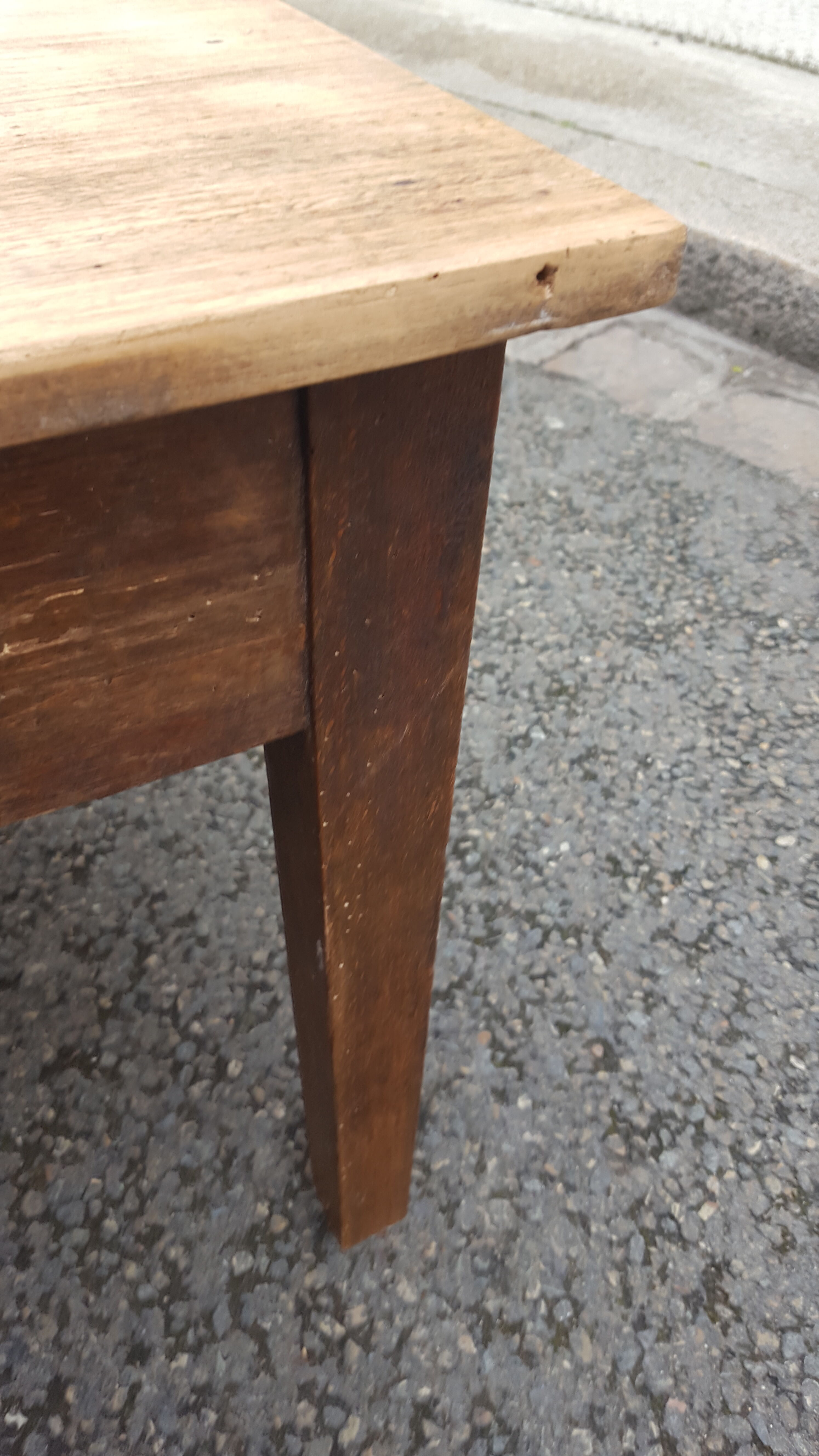 Raw farm table coffee table